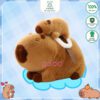 Gấu Bông Capybara Cõng Con, Chuột Lang Đôi Có Dây Rút