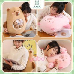 Gấu Bông Capybara Nhỏ Trong Gói Snack Đồ Chơi Capybara 45cm