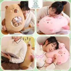 Gấu Bông Capybara Nhỏ Trong Gói Snack Đồ Chơi Capybara 45cm