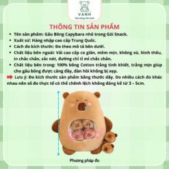 Gấu Bông Capybara Nhỏ Trong Gói Snack Đồ Chơi Capybara 45cm