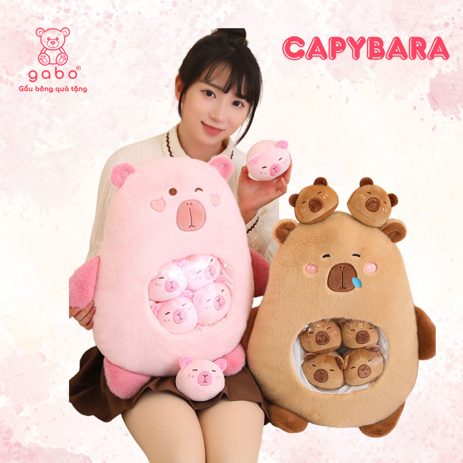 Gấu Bông Capybara Nhỏ Trong Gói Snack Capybara 45cm