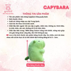 Gấu Nhồi Bông Capybara Xoay Đuôi - Chuột Lang Xanh Xoay Đuôi