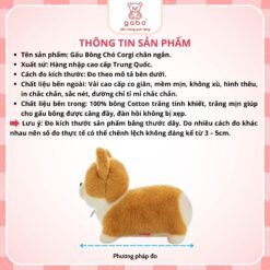 Gấu Bông Chó Corgi Chân Ngắn Cực Xinh Lông Mịn