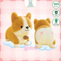 Gấu Bông Chó Corgi Chân Ngắn Cực Xinh Lông Mịn