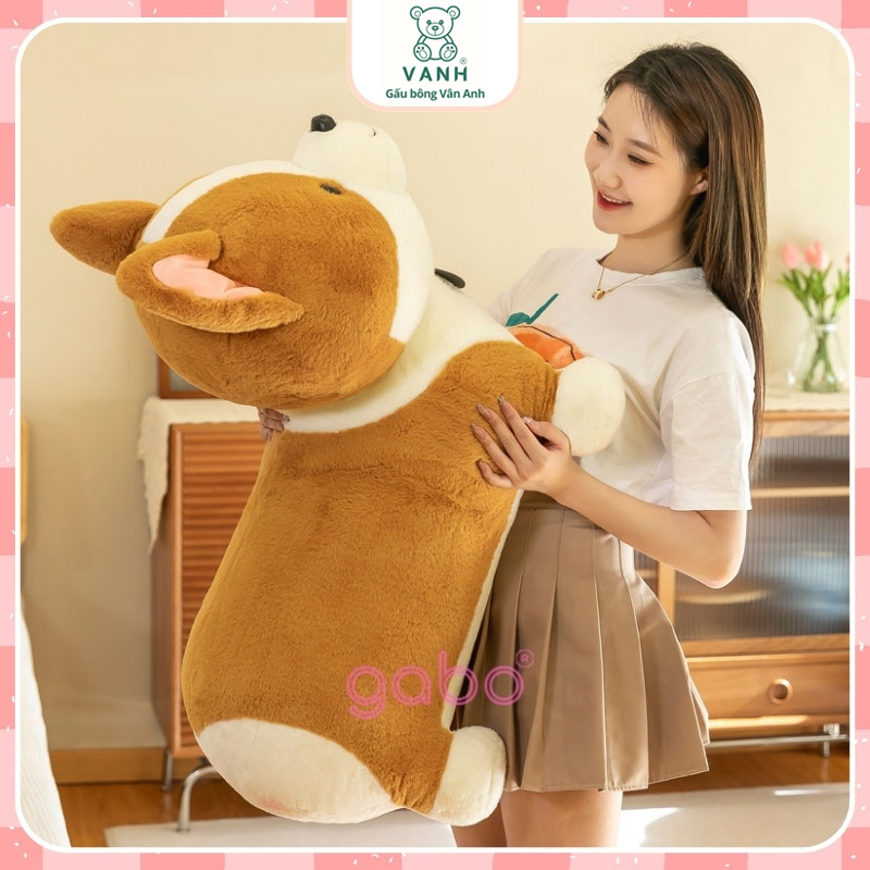 Gấu Bông Chó Corgi Chân Ngắn Cực Xinh Lông Mịn