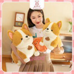 Gấu Bông Chó Corgi Chân Ngắn Cực Xinh Lông Mịn