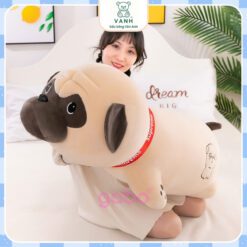 Gấu Bông Chó Pug Nằm Cao Cấp , Gối Ôm Chó Pulldog Mặt Nhăn 5 Gấu Bông Chó Pug Nằm Cao Cấp , Gối Ôm Chó Pulldog Mặt Nhăn