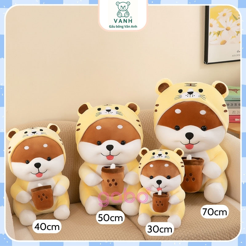 Gấu Bông Chó ShiBa Cosplay Cọp, Hổ ôm Trà sữa 15 Gấu Bông Chó ShiBa Cosplay Cọp, Hổ ôm Trà sữa