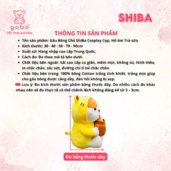Gấu Bông Chó ShiBa Cosplay Cọp, Hổ ôm Trà sữa