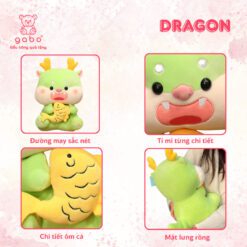 Gấu Bông Rồng Xanh Cầm Cá Rồng Con Vô Tri Siêu Cute