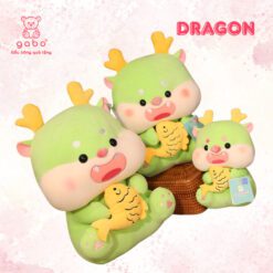 Gấu Bông Rồng Xanh Cầm Cá Rồng Con Vô Tri Siêu Cute