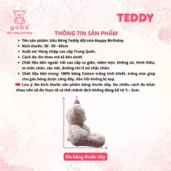 Gấu Bông Teddy Đội Nón Happy Birthday