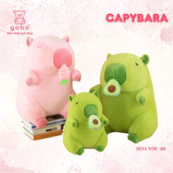 Gấu Bông Capybara Rút Trái Cây - Chuột Lang Xanh Rút Đào Bơ