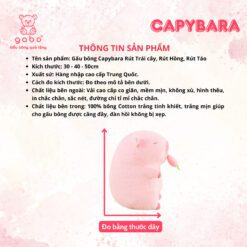 Gấu Bông Capybara Rút Trái Cây - Chuột Lang Xanh Rút Đào Bơ