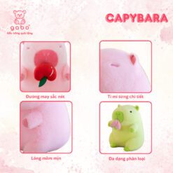 Gấu Bông Capybara Rút Trái Cây - Chuột Lang Xanh Rút Đào Bơ
