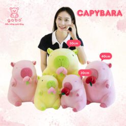 Gấu Bông Capybara Rút Trái Cây - Chuột Lang Xanh Rút Đào Bơ