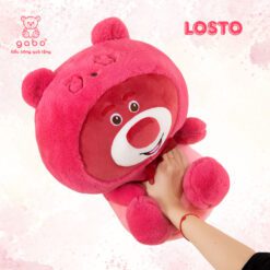 Gấu Bông Gấu Dâu Mũ Đeo Nơ, Hàng Quảng Châu Lông Mịn