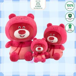 Gấu Bông Gấu Dâu Mũ Đeo Nơ, Hàng Quảng Châu Lông Mịn, Top 5 Mẫu Gấu Bông Lotso Được Yêu Thích Nhất 2025,