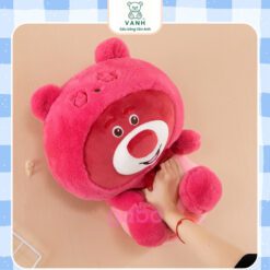 Gấu Bông Gấu Dâu Mũ Đeo Nơ, Hàng Quảng Châu Lông Mịn 5 Gấu Bông Gấu Dâu Mũ Đeo Nơ, Hàng Quảng Châu Lông Mịn