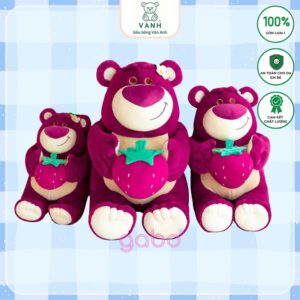 Gấu Bông Gấu Dâu Ôm Quả Dâu, Lotso Dâu Lông Mịn, Gấu Bông Lotso – Món Quà Dễ Thương Cho Người Thân