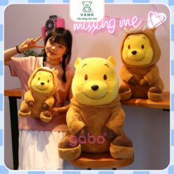 Gấu Bông Gấu Pooh Đội Lốt Heo Cởi Được Nón - Gấu Pooh 1 Gấu Bông Gấu Pooh Đội Lốt Heo Cởi Được Nón