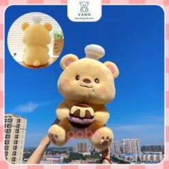 Gấu bông Gấu Pooh Đầu Bếp Ôm Mật Ong