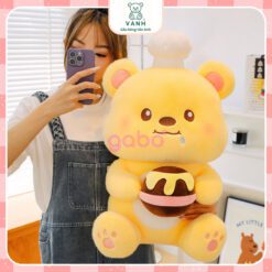 Gấu bông Gấu Pooh Đầu Bếp Ôm Mật Ong