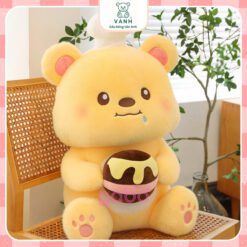 Gấu bông Gấu Pooh Đầu Bếp Ôm Mật Ong
