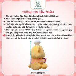 Gấu bông Gấu Pooh Đầu Bếp Ôm Mật Ong