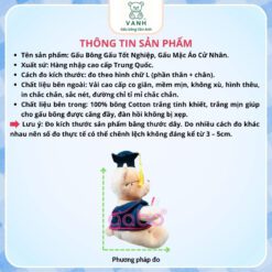 Gấu Bông Gấu Tốt Nghiệp - Gấu Mặc Áo Cử Nhân 8 Gấu Bông Gấu Tốt Nghiệp - Gấu Mặc Áo Cử Nhân