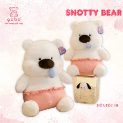 Gấu Bông Gấu Trắng Chảy Mũi, Nước Mũi Kéo Ra Được