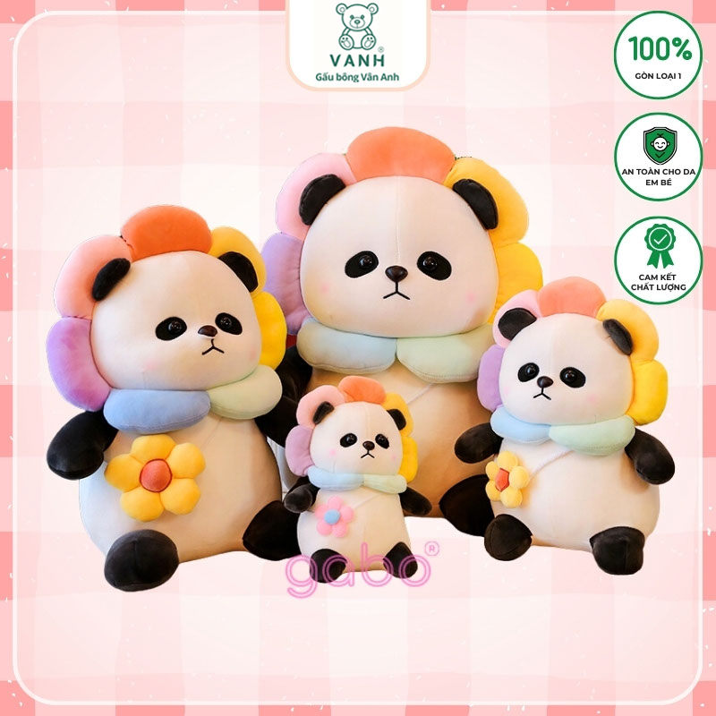 Gấu Bông Gấu Trúc – Món Quà Dễ Thương Cho Mọi Lứa Tuổi 21 Gấu Bông Gấu Trúc Đeo Túi Hoa, Panda Mặt Hoa Siêu Cute.