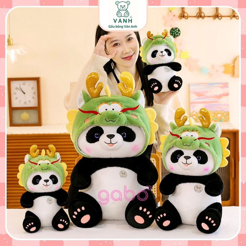 Xưởng sản xuất kinh doanh thú bông quà tặng Quảng Châu cao cấp Gấu Bông Gấu Trúc Mũ Rồng, Panda Cosplay Rồng