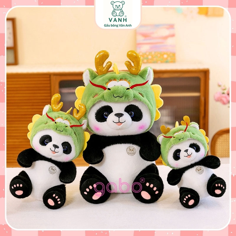 Xưởng sản xuất kinh doanh thú bông quà tặng Quảng Châu cao cấp Gấu Bông Gấu Trúc Mũ Rồng, Panda Cosplay Rồng