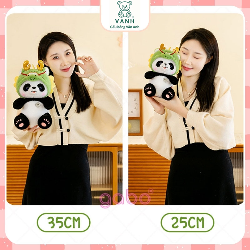 Xưởng sản xuất kinh doanh thú bông quà tặng Quảng Châu cao cấp Gấu Bông Gấu Trúc Mũ Rồng, Panda Cosplay Rồng