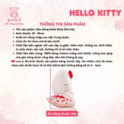 Gấu Bông Hello Kitty Ôm Dâu, Mèo Kitty Váy chấm Bi Ôm Dâu