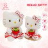 Gấu Bông Hello Kitty Ôm Dâu, Mèo Kitty Váy chấm Bi Ôm Dâu