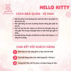 Gấu Bông Hello Kitty Ôm Dâu, Mèo Kitty Váy chấm Bi Ôm Dâu