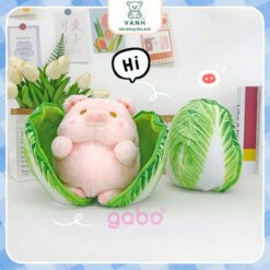 Gấu Bông Heo Trong Bắp Cải size 25cm Hàng Quảng Châu