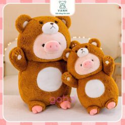 Gấu Bông Heo Cosplay Gấu, Heo Mặc Đồ Gấu