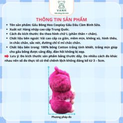 Gấu Bông Heo Cosplay Gấu Dâu Cầm Bình Sữa 7 Gấu Bông Heo Cosplay Gấu Dâu Cầm Bình Sữa