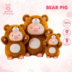 Gấu Bông Heo Cosplay Gấu, Heo Mặc Đồ Gấu