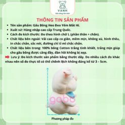 Gấu Bông Heo Mặc Yếm Mắt Hí, Siêu Mềm Mịn, gấu bông heo