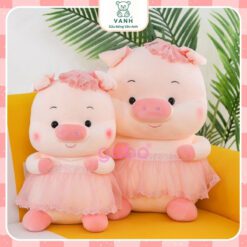 Gấu Bông Heo Váy Ren, Heo hồng Cô Dâu.