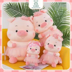 Gấu Bông Heo Váy Ren, Heo hồng Cô Dâu.