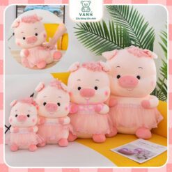 Gấu Bông Heo Váy Ren, Heo hồng Cô Dâu.