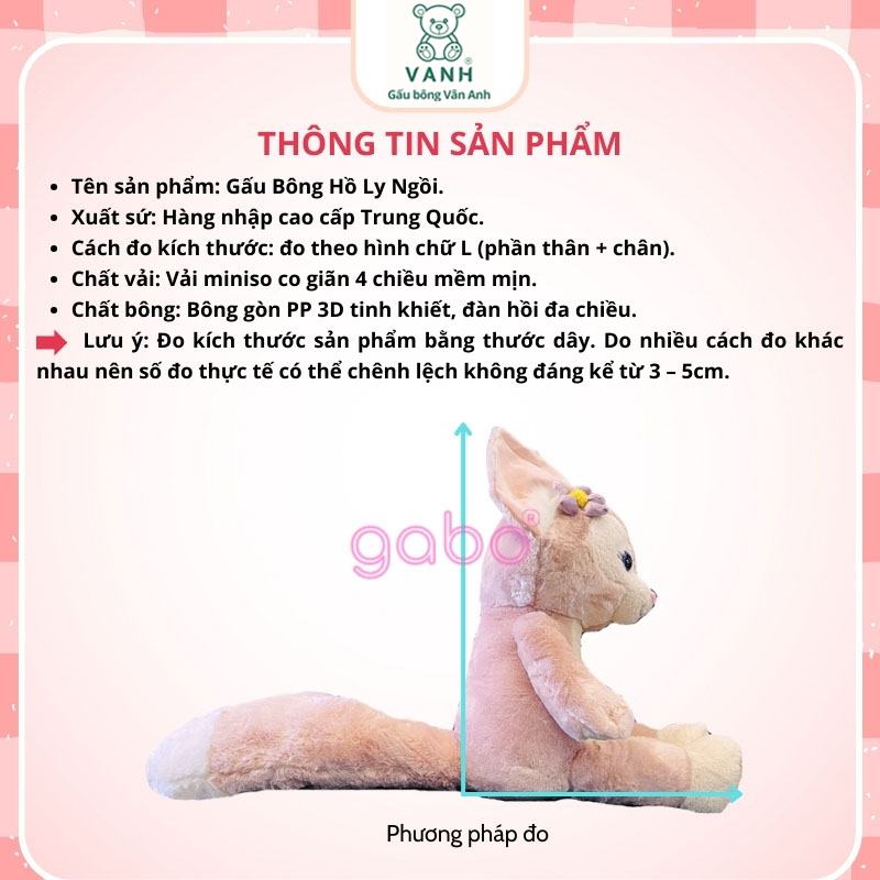 Xưởng sản xuất kinh doanh thú bông quà tặng Quảng Châu cao cấp Gấu Bông Hồ Ly Ngồi, Hồ Ly Vải Lông Mịn