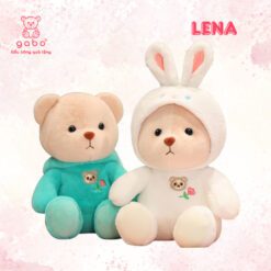Gấu Bông Lena Cosplay Mũ Khủng Long, Lena Thỏ