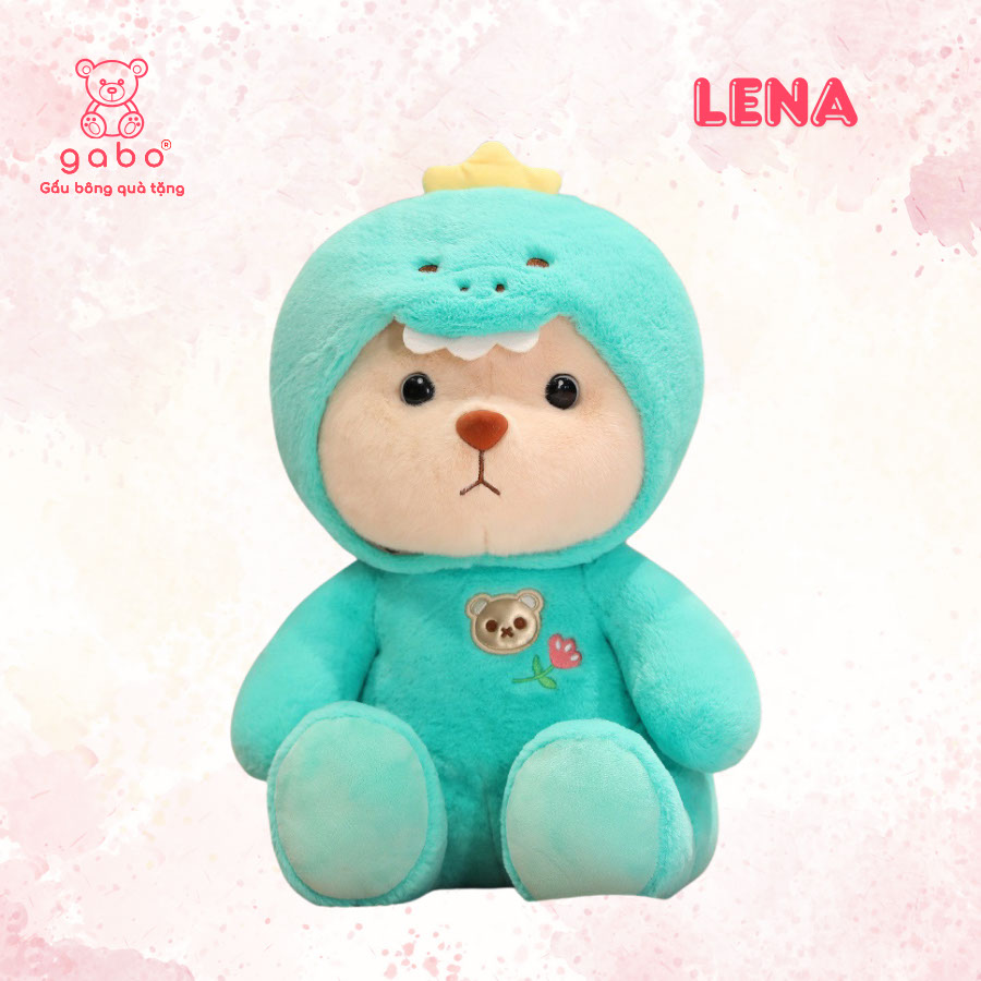 Gấu Bông Lena Cosplay Mũ Khủng Long, Lena Thỏ