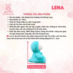 Gấu Bông Lena Cosplay Mũ Khủng Long, Lena Thỏ